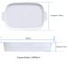 Kit 2 Travessas Refratária Porcelana 36x24cm Branca Germer com Alças Restaurante
