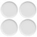 Kit 4 Pratos de Sobremesa Porcelana Branca Redondos 18,5cm Bold Germer Hotel Bar Restaurante