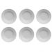 Kit 6 Pratos Fundos de Jantar 23cm Porcelana Branco Germer Diamante Mesa Posta