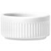 Kit 6 Ramekins Molheiras Porcelana Canelado Germer Branco Cremes Sobremesas