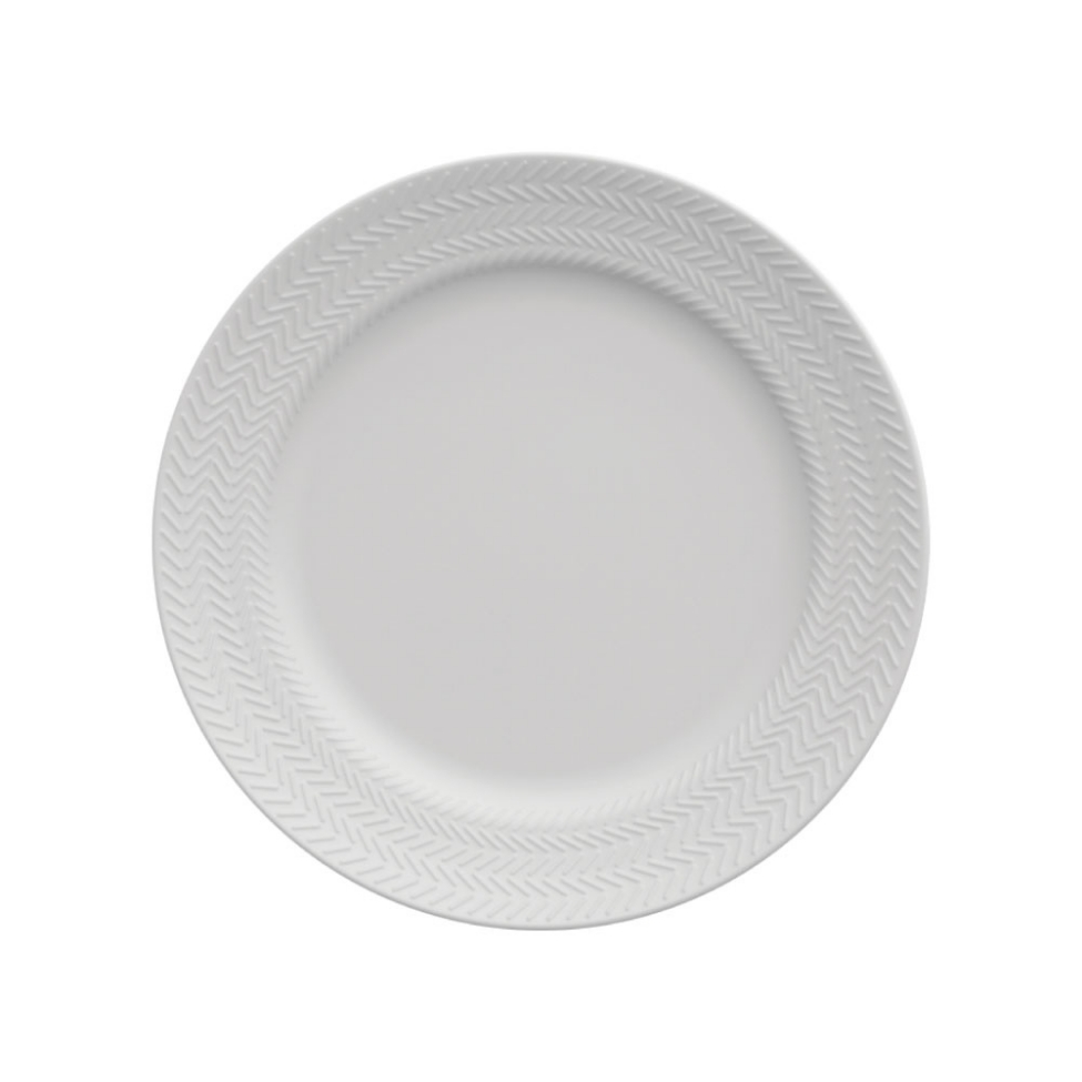 Prato Chevron Branco 21 cm