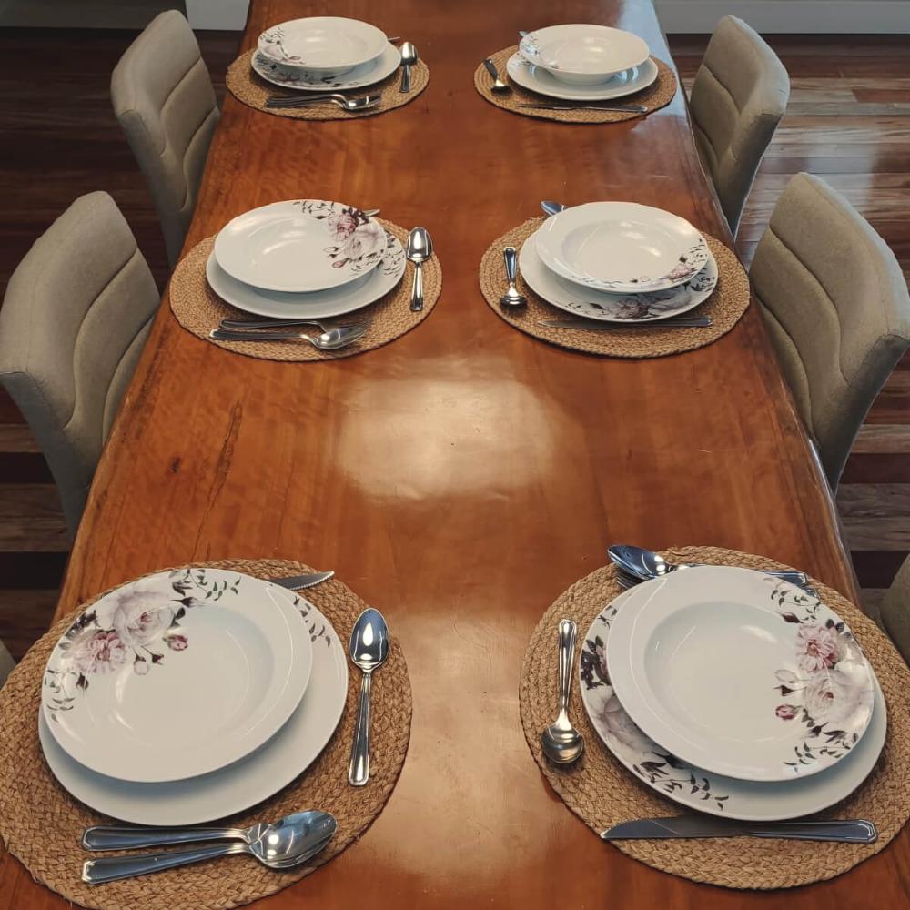 Prato Fundo Germer Redondo em Porcelana 23cm Garden com Estampa Floral