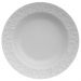 Prato Fundo Redondo 23,5cm em Porcelana com Relevo Tassel Germer Branco