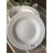 Prato Fundo Redondo 23,5cm em Porcelana com Relevo Tassel Germer Branco