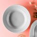 Prato Fundo em Porcelana 23cm Branco Diamante Germer Mesa Posta Jantar