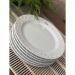 Prato Raso Redondo 26,5cm em Porcelana com Relevo Tassel Germer Branco