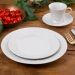 Prato de Sobremesa Porcelana 20,5cm Relevo Tassel Germer Redondo Branco
