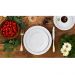 Prato de Sobremesa Porcelana 20,5cm Relevo Tassel Germer Redondo Branco