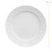 Prato de Sobremesa Porcelana 20,5cm Relevo Tassel Germer Redondo Branco