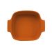 Travessa Quadrada Assar e Servir Laranja 21x21 cm