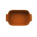 Travessa Retangular Assar e Servir Laranja 28x17 cm