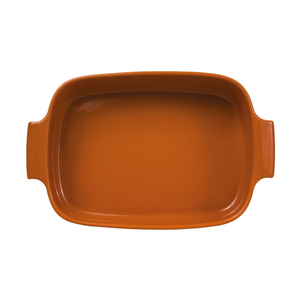 Travessa Retangular Assar e Servir Laranja 30x21 cm