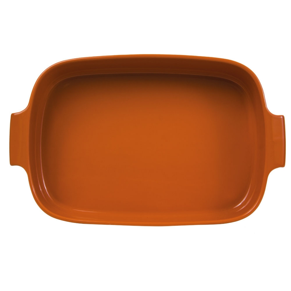 Travessa Retangular Assar e Servir Laranja 37x26 cm