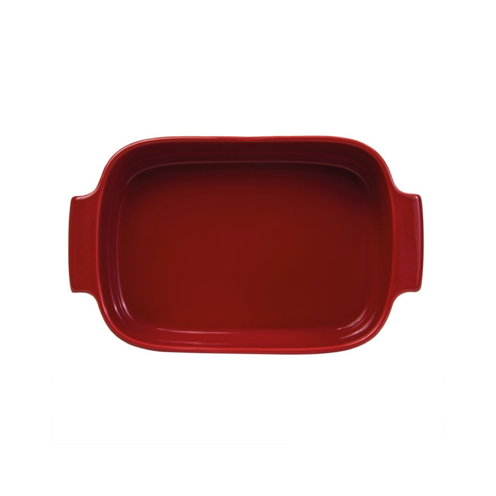 Travessa Retangular Assar e Servir Vermelha 28x17 cm
