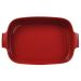 Travessa Retangular Assar e Servir Vermelha 37x26 cm