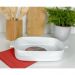 Travessa Retangular Porcelana 30x21cm Assar Servir Germer Branca Mesa Posta