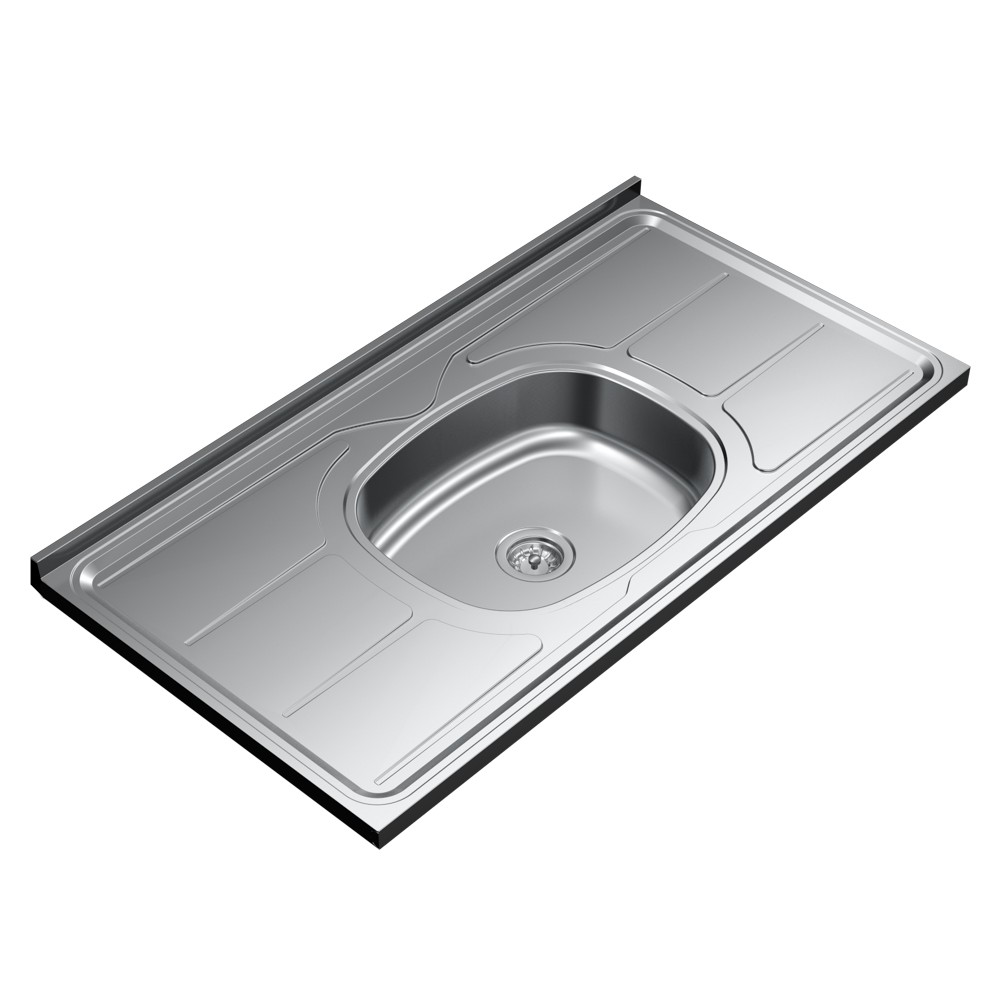 Pia de Cozinha Com Cuba e Válvula Bali 100cm Aço Inox - Ghel Plus