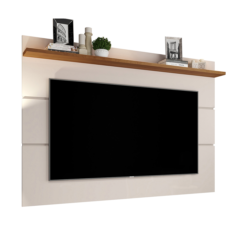 Painel para TV até 60 Polegadas Vivare Off White e Freijó