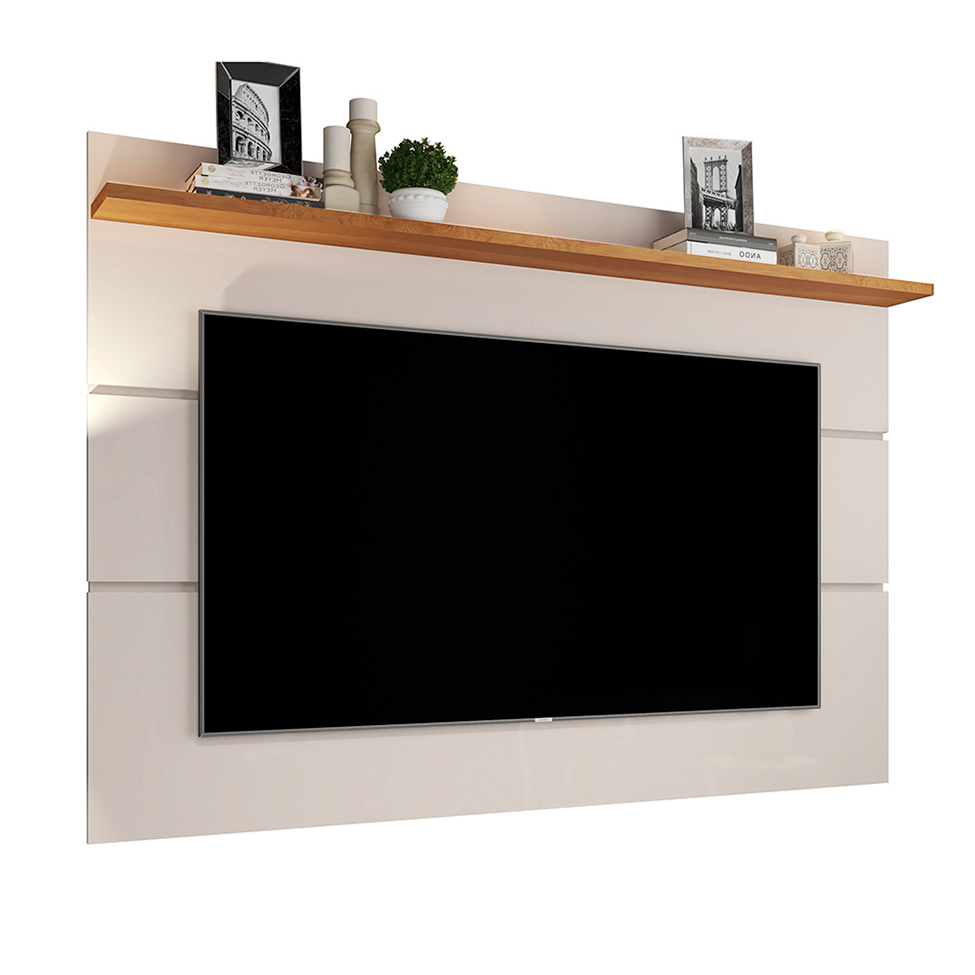 Painel para TV até 60 Polegadas Vivare Off White e Nature