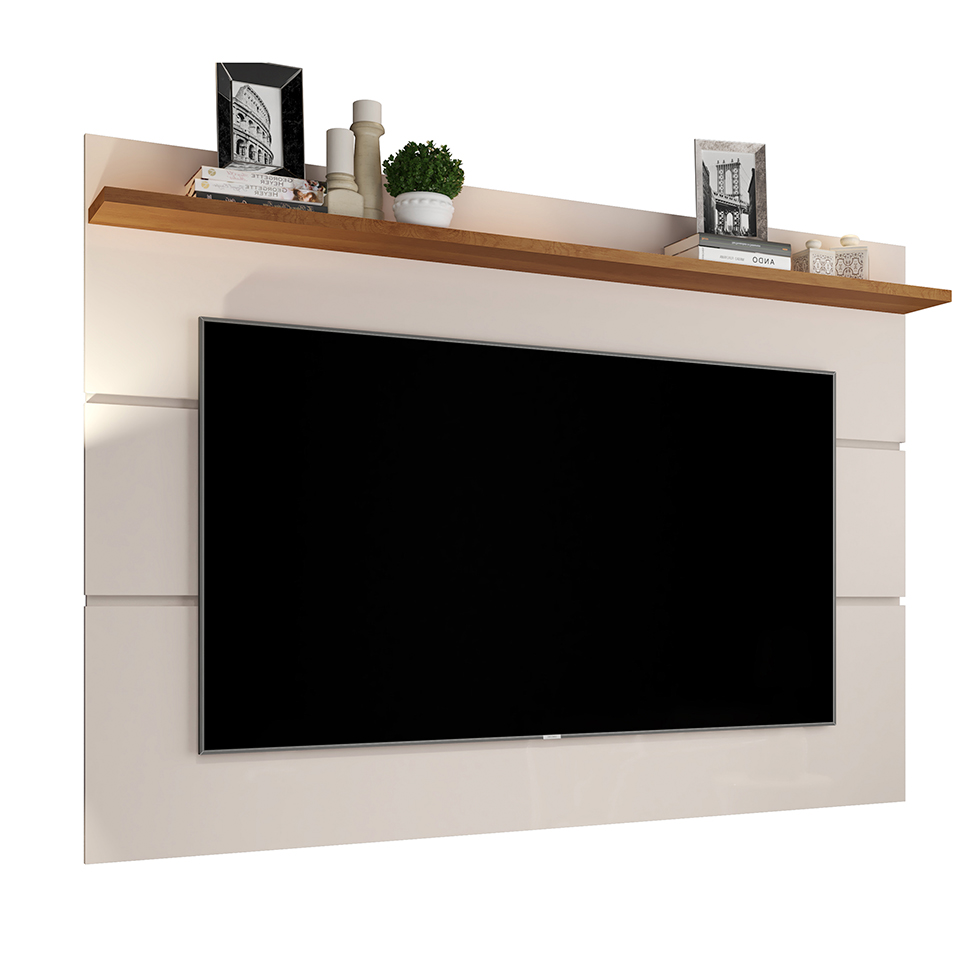 Painel para TV até 72 Polegadas Vivare Off White e Nature