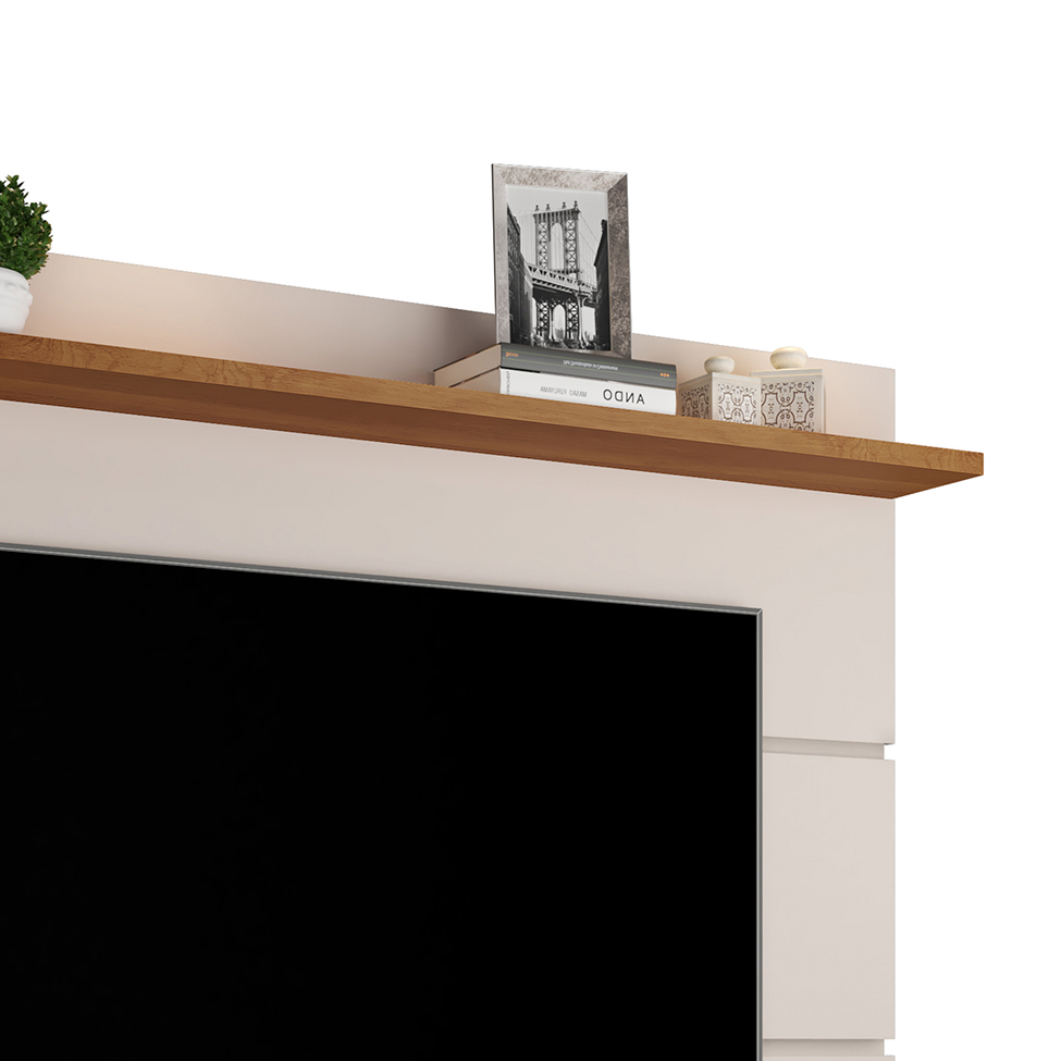 Painel para TV até 72 Polegadas Vivare Off White e Nature