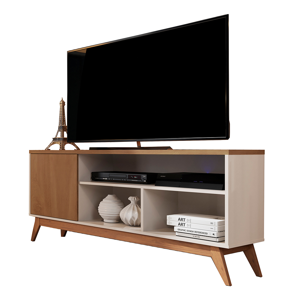 Rack Malbec Off White e Freijó 136 cm