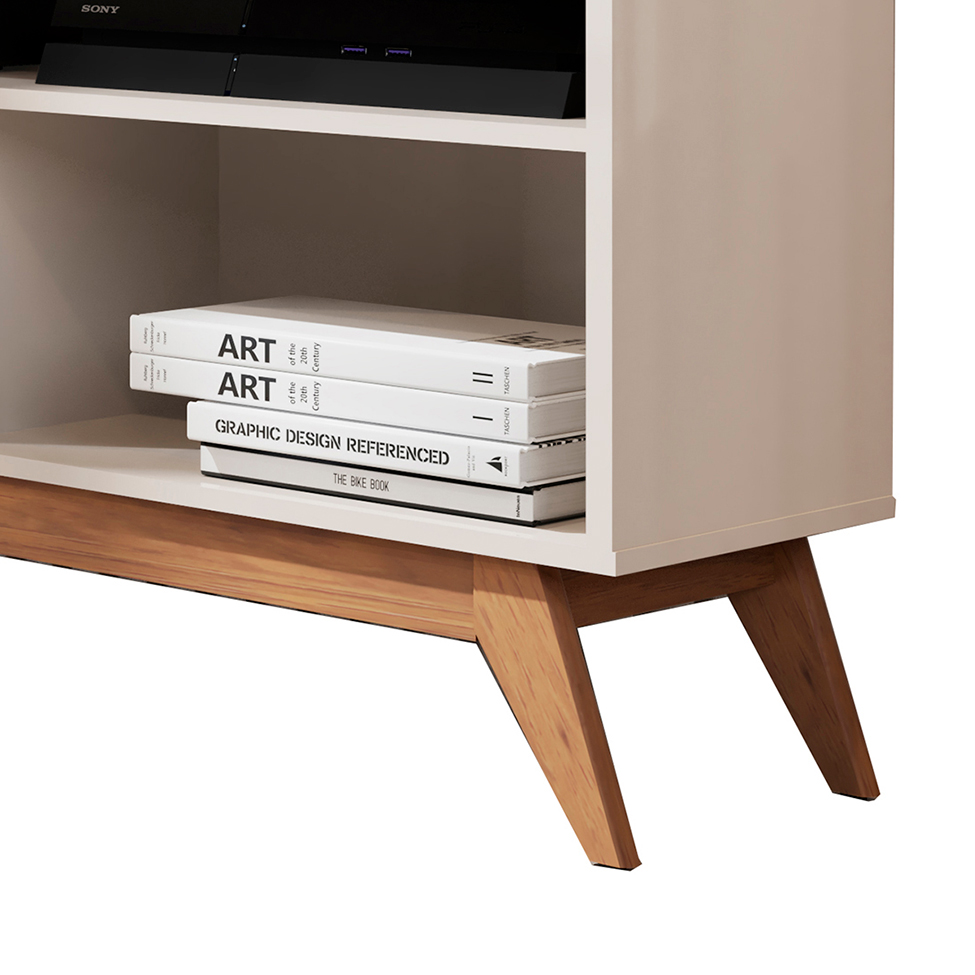 Rack Malbec Off White e Freijó 136 cm