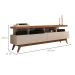 Rack Vivare I Off White e Freijó 160 cm