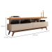 Rack Vivare I Off White e Nature 160 cm