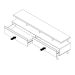 Rack Vivare I Off White e Nature 160 cm