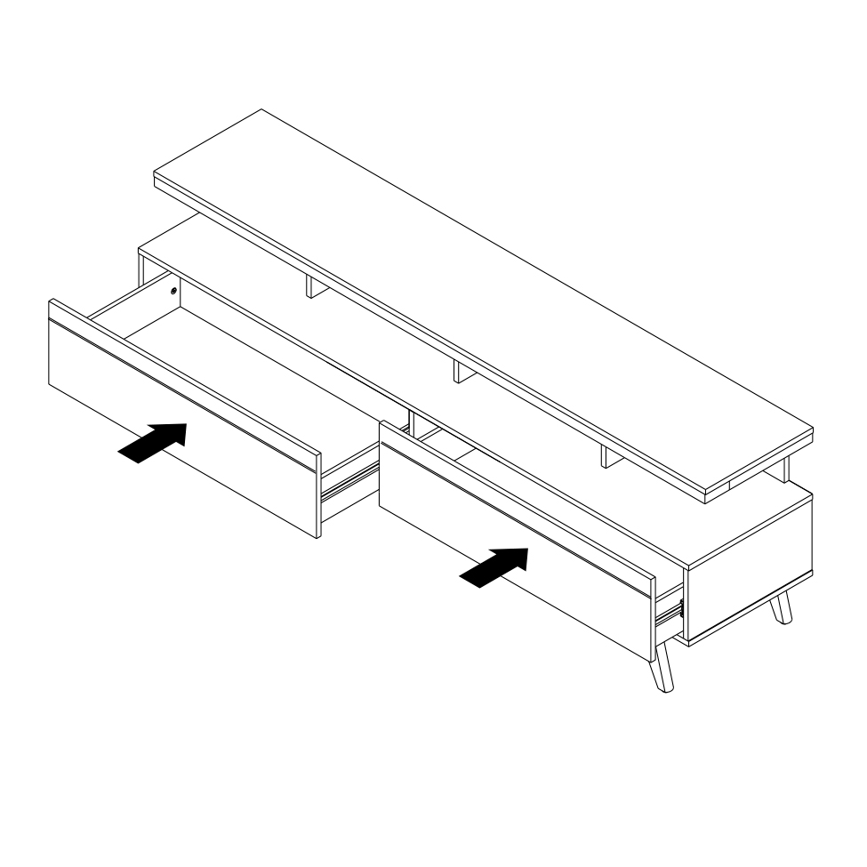 Rack Vivare I Off White e Nature 160 cm