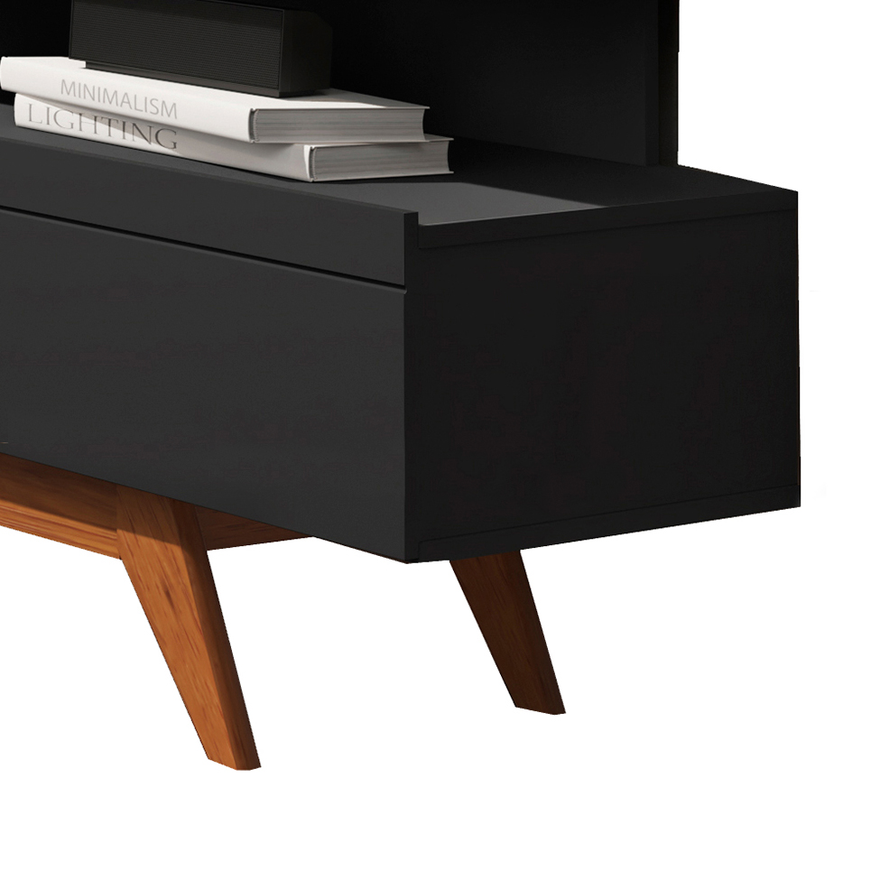 Rack Vivare Preto e Freijó 180 cm