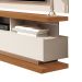 Rack com Painel para TV até 72 Polegadas Vivare I Off White e Nature 180 cm