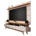 Rack com Painel para TV até 72 Polegadas Vivare II Off White e Nature 180 cm