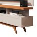 Rack com Painel para TV até 72 Polegadas Vivare II Off White e Nature 180 cm
