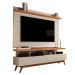 Rack com Painel para TV até 72 Polegadas Vivare Off White e Nature 160 cm
