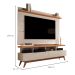 Rack com Painel para TV até 72 Polegadas Vivare Off White e Nature 160 cm