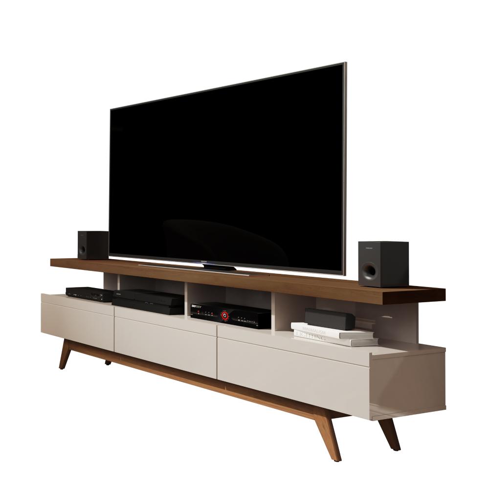 Rack Com Nichos Vivare Wood 1,8 Off White/Freijó - Giga