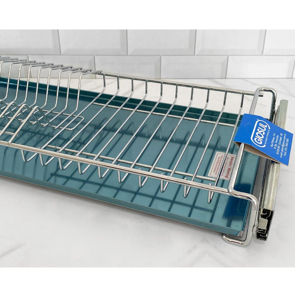 Escorredor de Embutir 57cm com Bandeja e Corrediças Deslizan