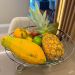 Fruteira Redonda de Mesa Cromada Vidro Giratória Giosul Cest