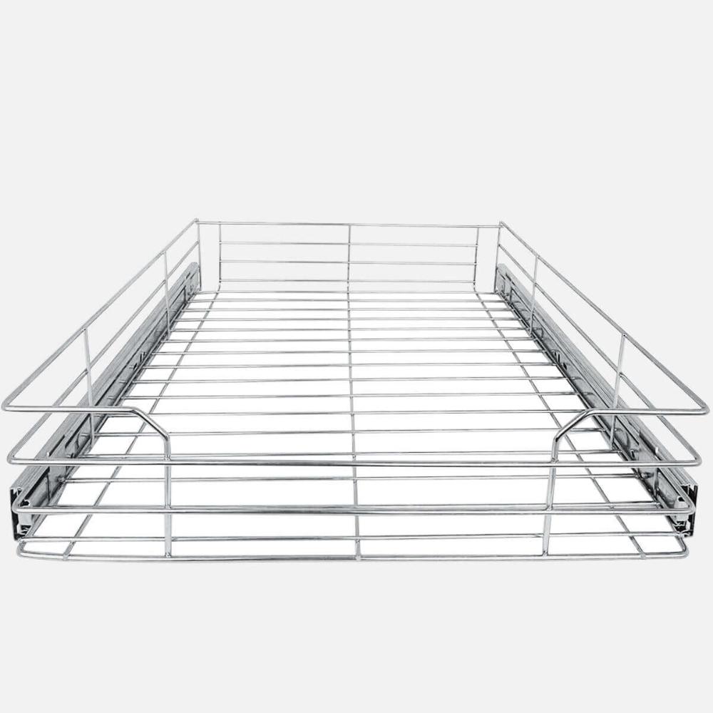 Gaveta Aramada 50cm Deslizante com Corrediças Fruteira para Armário Giosul Aço Cromado