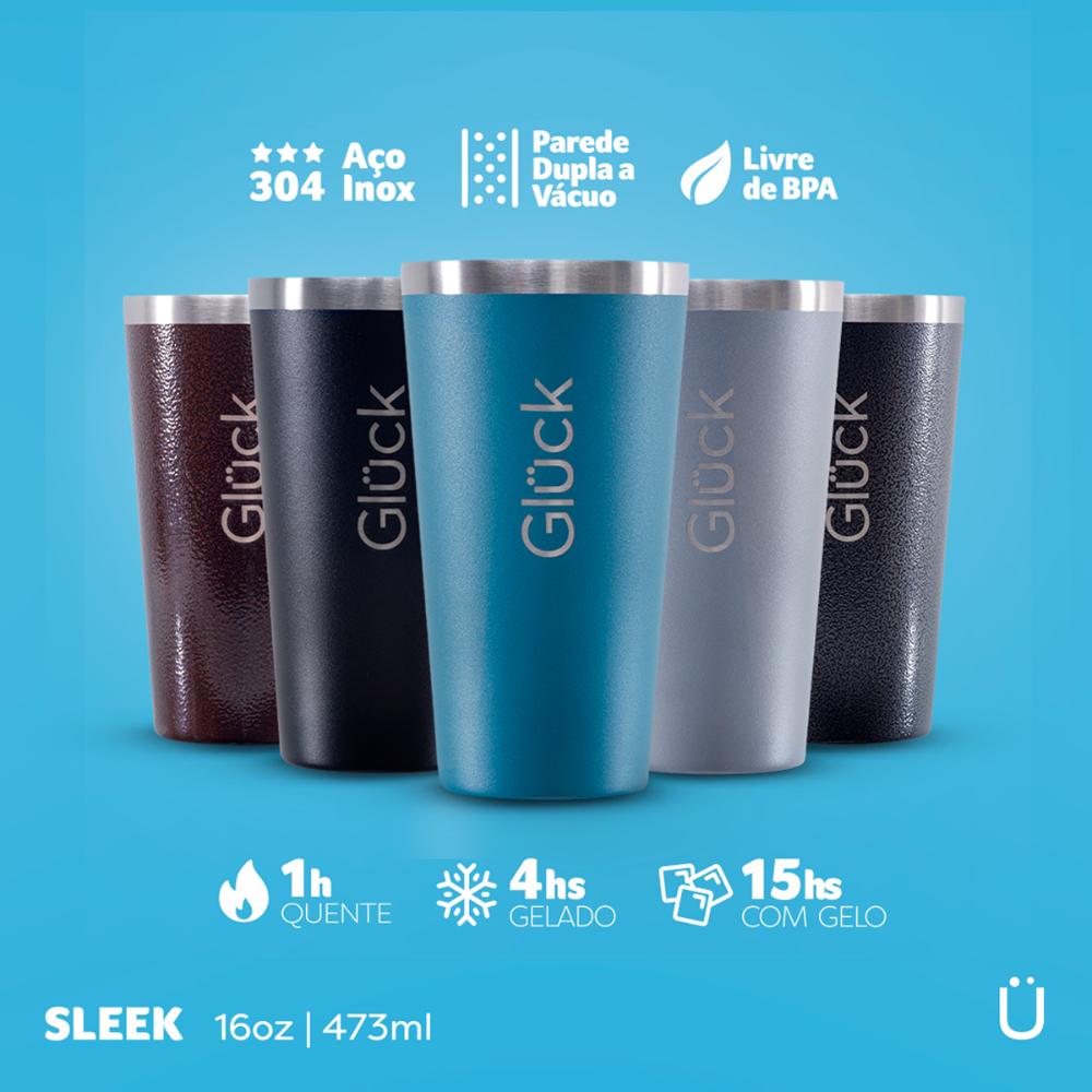 Copo Térmico Glück 473ml Copo Para Cerveja Água Em Aço Inox
