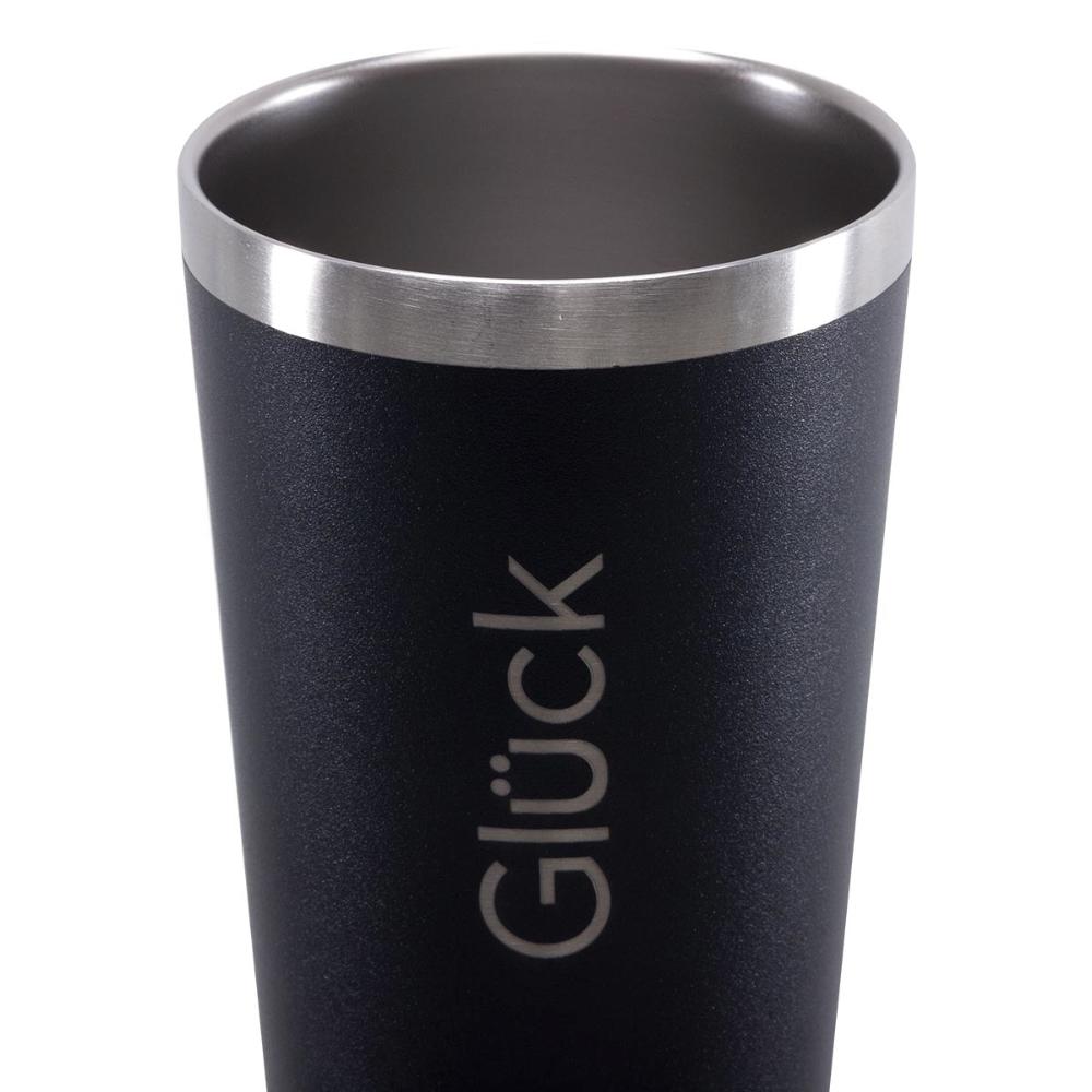 Copo Térmico Glück 473ml Copo Para Cerveja Água Em Aço Inox Black