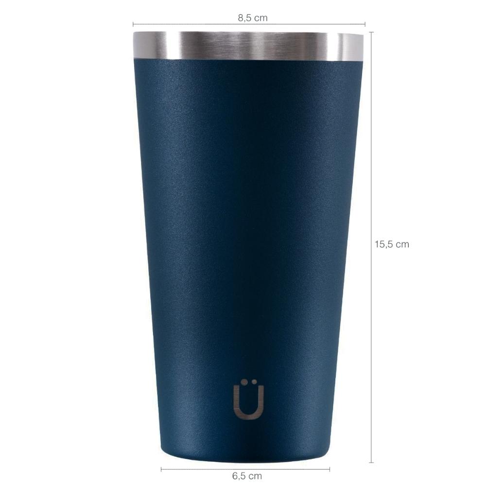 Copo Térmico Glück 473ml Copo Para Cerveja Água Em Aço Inox Night Blue