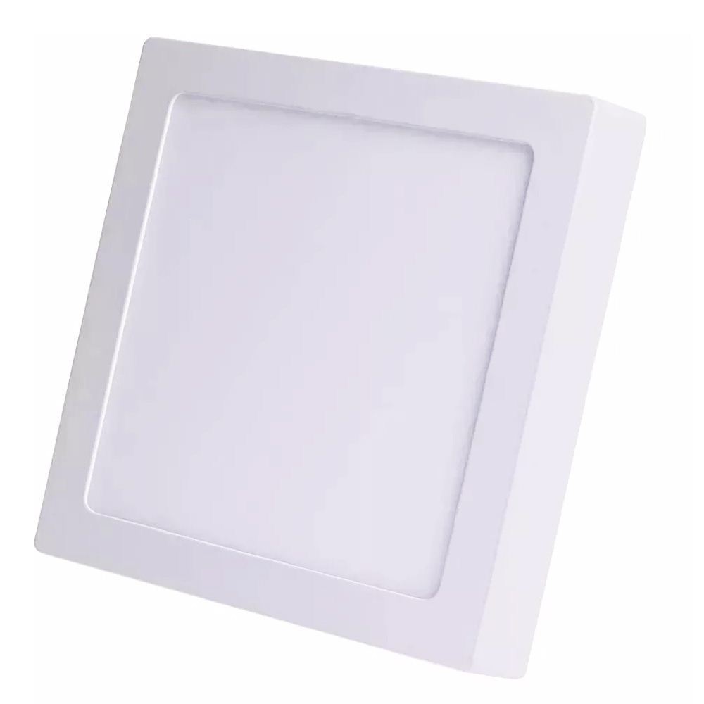 Painel Led Quadrado Sobrepor 24w Bivolt Branco Quente Ledgold