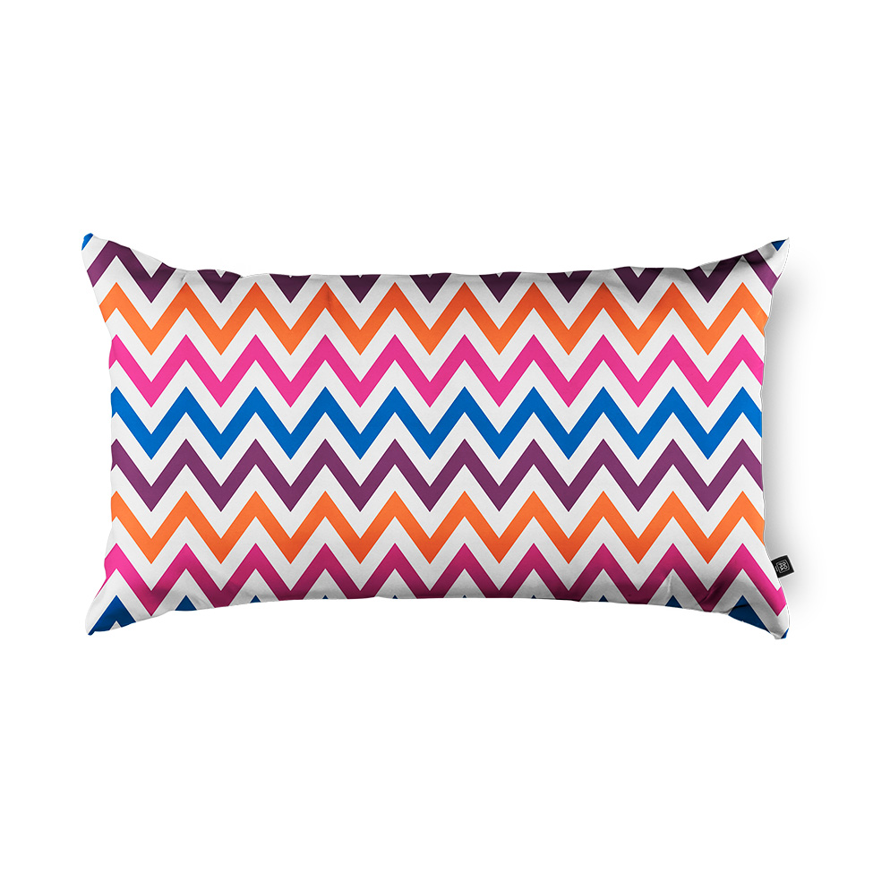 Almofada Chevron 48x28 Colorida