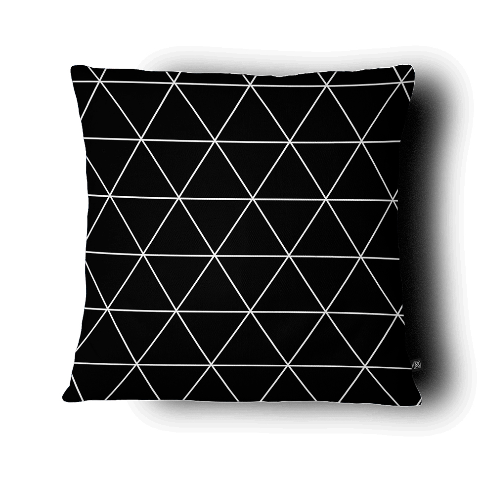 Almofada Grid Preta 50x50cm