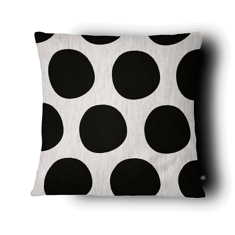 Almofada Linho Preta e Cinza 50x50cm