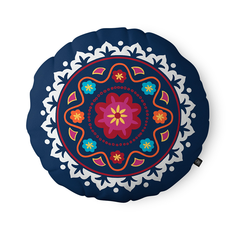 Almofada Mandala Mandala 50x50 Colorida