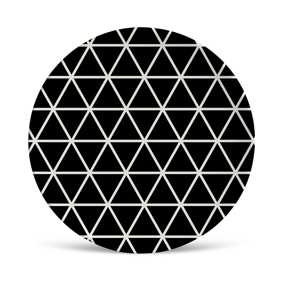Prato de Sobremesa Haus Preto e Branco 2,5x20x20 cm